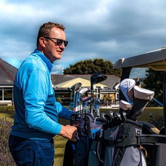 Golf Clubs on back of Golf Buggy (2) (1)